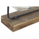 Ваза DKD Home Decor Черен Естествен Метал Кристал Дърво от пауловния 49 x 11 x 27 cm (3 Части)