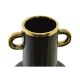 Ваза DKD Home Decor Порцелан Черен Златен Двуцветен Модерен (15 x 15 x 29 cm)