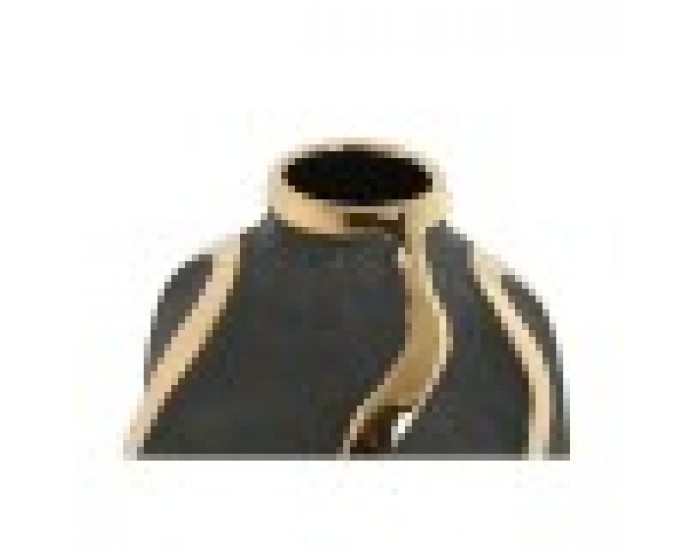 Ваза Home ESPRIT Сив Златен Каменинов Абстрактен Модерен 17 x 17 x 35 cm