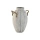 Ваза Home ESPRIT Бял Метал Въже 20 x 20 x 33 cm
