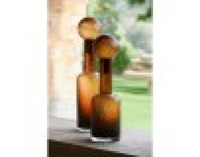 Ваза Home ESPRIT Кафяв Кристал Модерен 12,5 X 12,5 X 43,5 cm