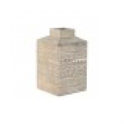 Ваза Home ESPRIT Бял Естествен Дърво манго Колониален 18 x 18 x 30,5 cm - Vaze și decorațiuni de masă