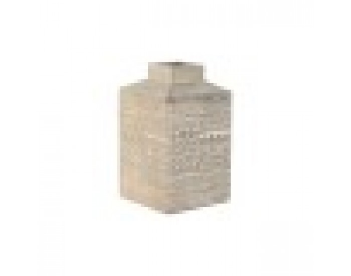 Ваза Home ESPRIT Бял Естествен Дърво манго Колониален 18 x 18 x 30,5 cm