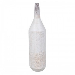 Ваза Бял Желязо 15 x 15 x 60,5 cm - Vaze și decorațiuni de masă
