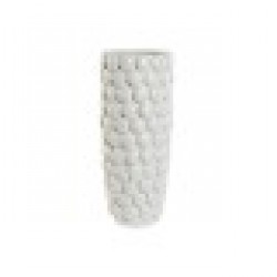 Ваза Home ESPRIT Бял Каменинов Средиземноморско 16,5 x 16,5 x 38,5 cm - Vaze și decorațiuni de masă
