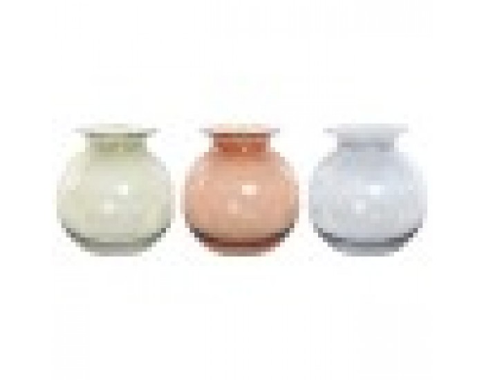 Ваза Home ESPRIT Син Зелен Кехлибар Кристал Модерен 17,5 X 17,5 X 18,2 cm (3 броя)