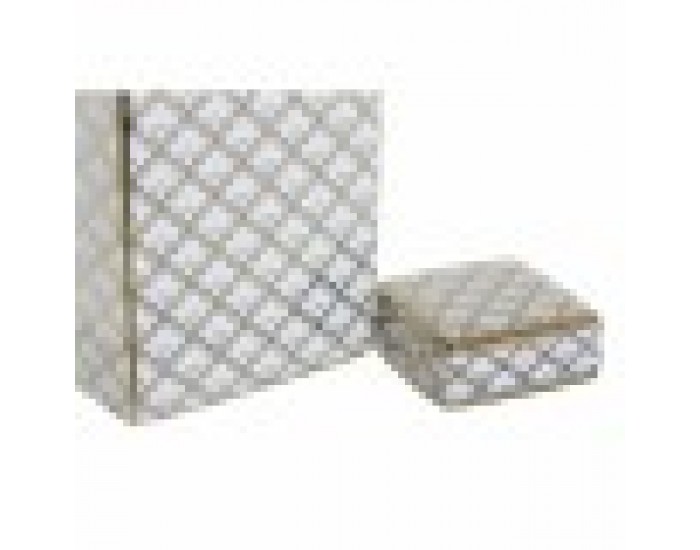 Ваза DKD Home Decor Бял Порцелан Glam (14.5 x 14.5 x 30 cm)