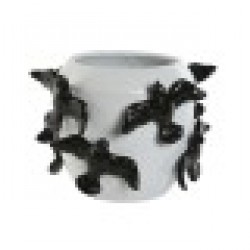 Ваза Home ESPRIT Бял Черен Каменинов Модерен 29 X 29 X 21,5 cm - Vaze și decorațiuni de masă