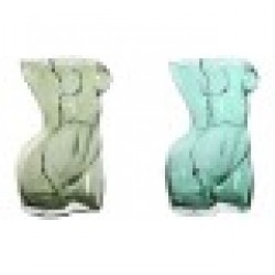 Ваза Home ESPRIT Син Зелен Кристал 18 x 17 x 28 cm (2 броя) - Vaze și decorațiuni de masă