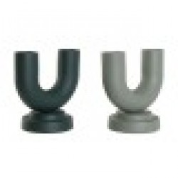 Ваза Home ESPRIT Зелен Алуминий 18 x 13 x 19 cm (2 броя) - Vaze și decorațiuni de masă