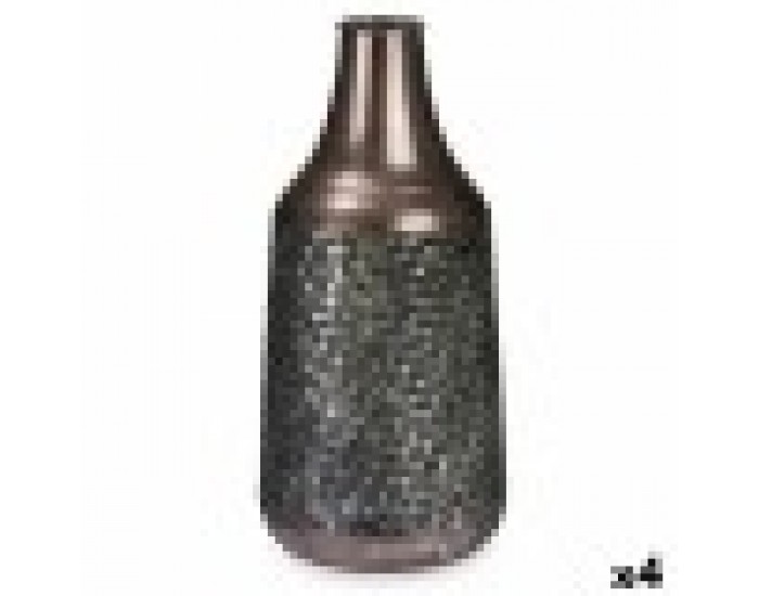 Ваза Сребрист Метал 21 x 44 x 21 cm (4 броя) С облекчение