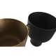 Ваза DKD Home Decor 36 x 29 x 33 cm Черен Златен Алуминий Модерен (2 броя)
