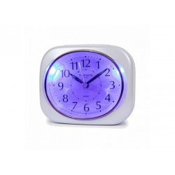 Ceas analogic deșteptător Timemark 10 x 8,5 x 4 cm Alb Plastic Clasic