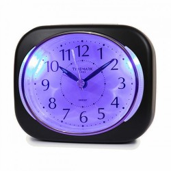 Аналогов будилник Timemark 10 x 8,5 x 4 cm Черен Пластмаса Класически - Ceasuri de perete și deșteptătoare