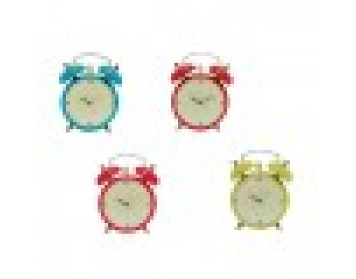 Стъклен Стенен Часовник Будилник - Зелен