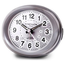 Аналогов будилник Timemark Сребрист (9 x 9 x 5,5 cm) - Ceasuri de perete și deșteptătoare