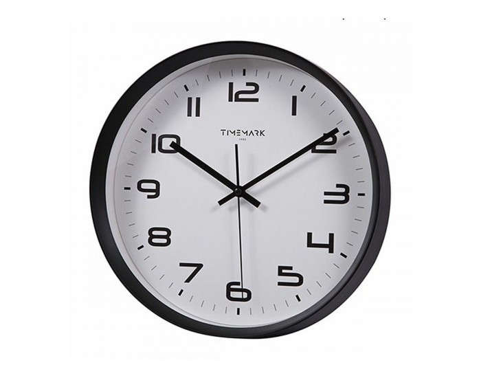 Стенен часовник Timemark Черен 30 x 30 cm