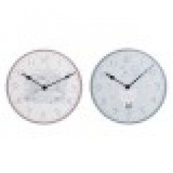 Стенен часовник DKD Home Decor Детски Дървен MDF (2 pcs) (24 x 3 x 24 cm) - Ceasuri de perete și deșteptătoare