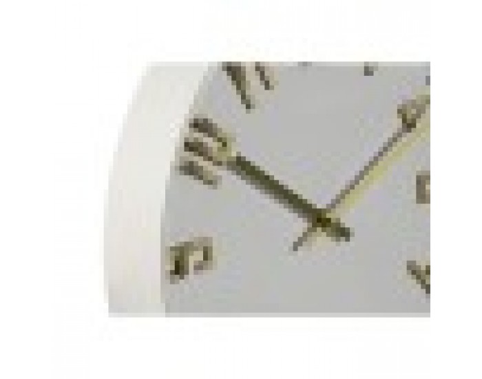 Стенен часовник Home ESPRIT Бял Златен Сребрист PVC 30 x 4 x 30 cm (2 броя)