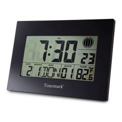 Стенен Часовник с Термометър Timemark Черен (24 x 17 x 2 cm) - Ceasuri de perete și deșteptătoare