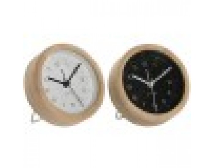 Lauakell Home ESPRIT Бял Черен Бамбук 10 x 4,3 x 10 cm (2 броя)