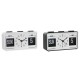 Будилник DKD Home Decor 17 x 5 x 9 cm Черен Бял PVC (2 броя)