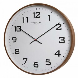 Стенен часовник Timemark Кафяв Дървен 50 x 50 cm - Ceasuri de perete și deșteptătoare