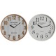 Стенен часовник Home ESPRIT Бял Кристал Дървен MDF 32 x 4,5 x 32 cm (2 броя)
