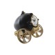 Lauakell DKD Home Decor 20,5 x 20,5 x 21,5 cm Черен Златен Алуминий Смола Колониален