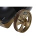 Lauakell DKD Home Decor 20,5 x 20,5 x 21,5 cm Черен Златен Алуминий Смола Колониален
