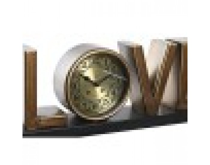 Lauakell DKD Home Decor Love Мед Сребрист Желязо (39 x 8 x 15 cm) (2 броя)