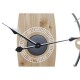 Стенен часовник DKD Home Decor Естествен MDF Бял Желязо (61 x 4,5 x 66 cm)