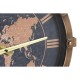 Стенен часовник DKD Home Decor Кристал Сребрист Златен Желязо Карта на Света (42 x 8,5 x 54 cm)