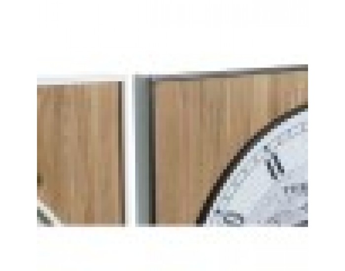 Стенен часовник DKD Home Decor Черен MDF Бял Желязо Карта на Света (60 x 4,5 x 60 cm)