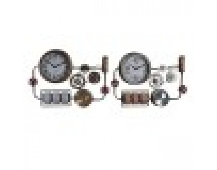 Стенен часовник DKD Home Decor 52,5 x 9 x 39,5 cm Кристал Желязо Vintage (2 броя)