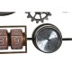 Стенен часовник DKD Home Decor 52,5 x 9 x 39,5 cm Кристал Желязо Vintage (2 броя)