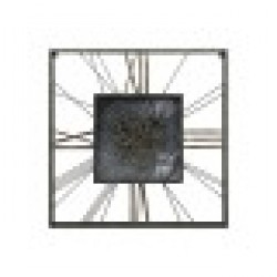 Стенен часовник Home ESPRIT Черен Златен Метал Кристал 80 x 8 x 80 cm - Ceasuri de perete și deșteptătoare