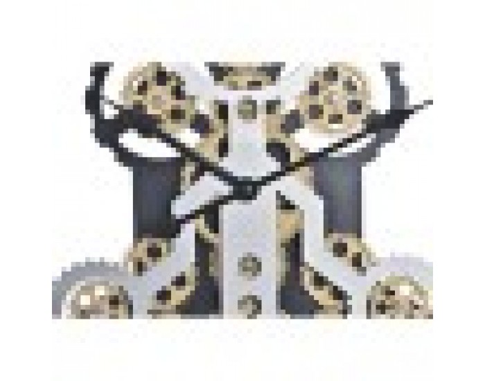 Стенен часовник DKD Home Decor Кристал Сребрист Златен Желязо (50 x 8 x 50 cm)