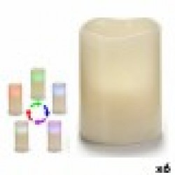 LED Свещ Бял 7,5 x 10 x 7,5 cm (6 броя) - Decorațiuni