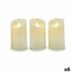 Комплект Свещи Въртящ се на LED Сметана 8 x 13 x 8 cm (6 броя) - Gift decor