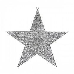 Коледна Украса Сребрист Звезда Метал (50 x 51,5 x 0,5 cm) - Krist+