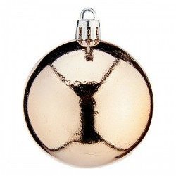 Коледни топки Ø 6 cm 24 броя PVC champagne - Krist+