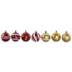 Коледни топки Home ESPRIT Червен Златен PVC 25 x 6 x 25 cm (16 Части)