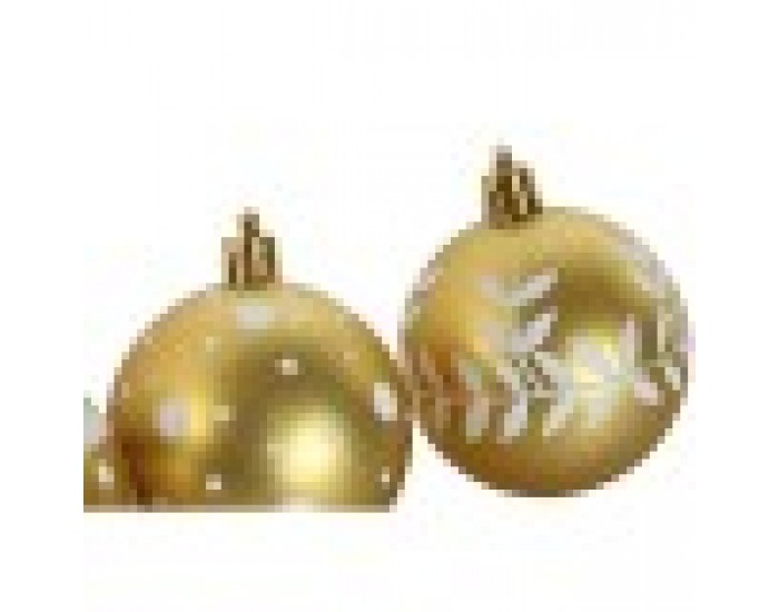 Коледни топки Home ESPRIT Червен Златен PVC 25 x 6 x 25 cm (16 Части)