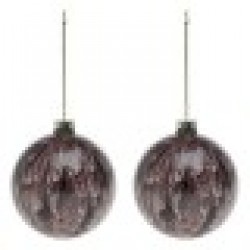 Коледни топки (2 pcs) 113572 - Кафяв - Rosanto christmas