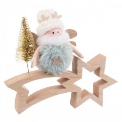 Коледна Украса Многоцветен Естествен Дървен Състав 18 x 6 x 16 cm - Rosanto christmas
