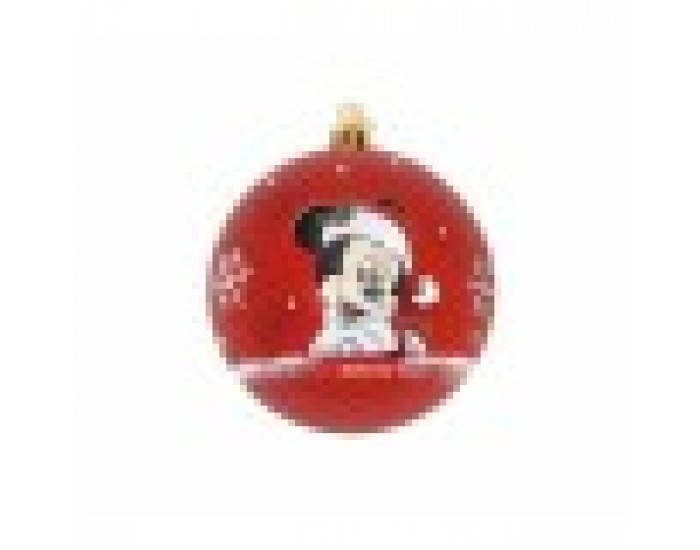 Коледна топка Mickey Mouse Happy smiles 10 броя Червен Пластмаса (Ø 6 cm)