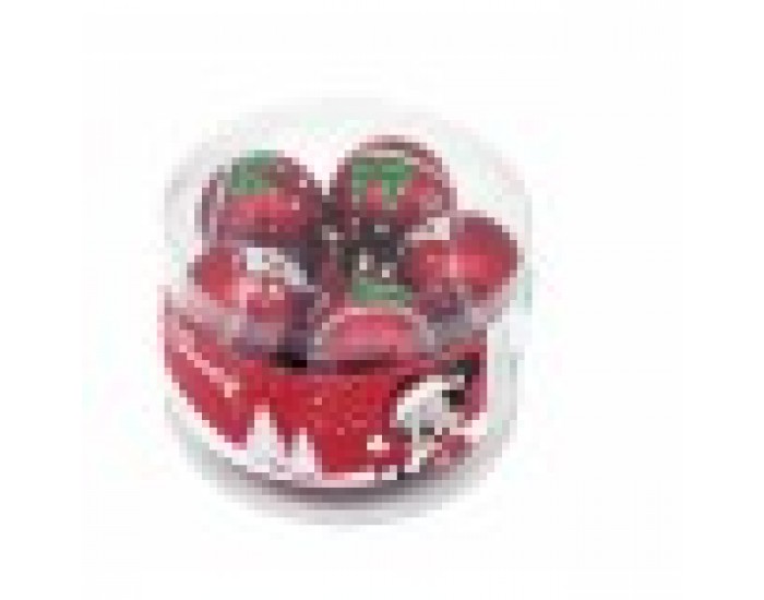 Коледна топка Mickey Mouse Happy smiles 10 броя Червен Пластмаса (Ø 6 cm)