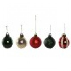 Коледни топки Home ESPRIT Червен Зелен полиетилен 27 x 4 x 26 cm (20 Части) - Decorațiuni sezoniere și de sărbători