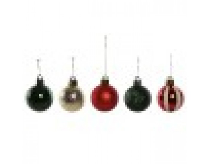 Коледни топки Home ESPRIT Червен Зелен полиетилен 27 x 4 x 26 cm (20 Части)